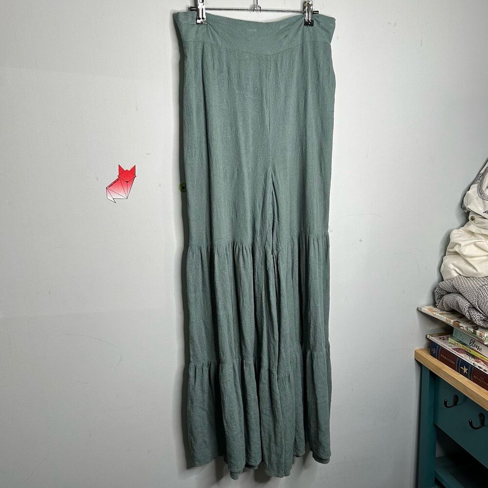 Free People Stargazing Pants Muted Aqua Teal Color Size Large